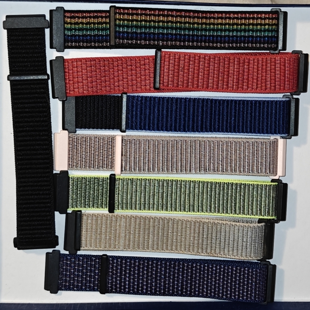 8 Assorted Fitbit Versa 2/Versa/Versa Lite/Versa SE Nylon Bands